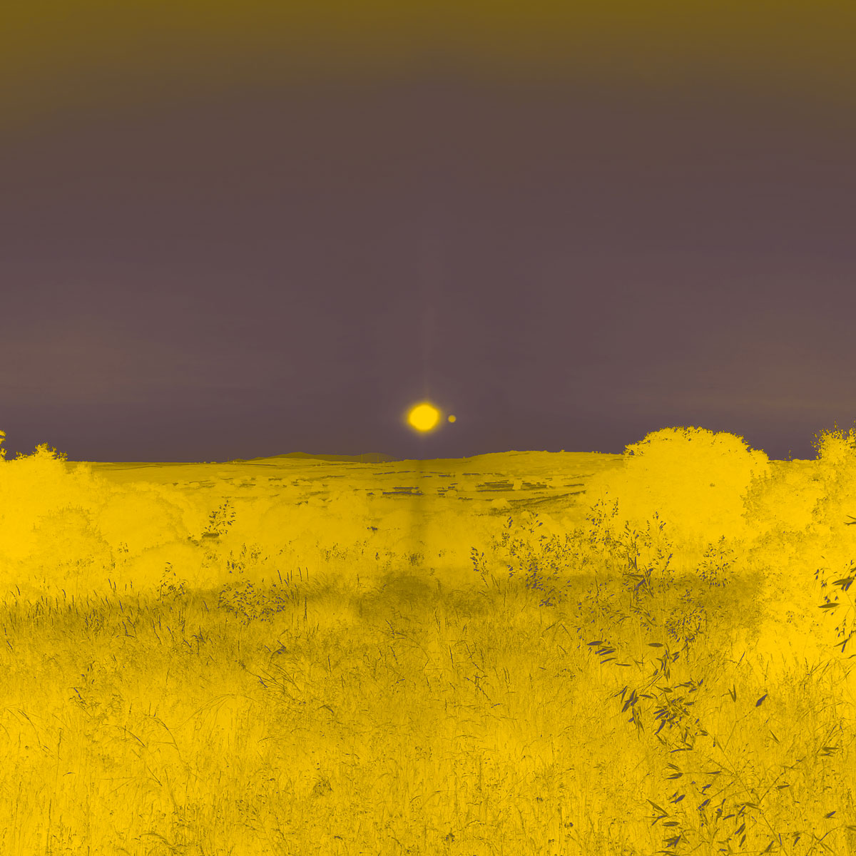 human at large Spanish sunrise Avila Systema Central gold purple no zoom