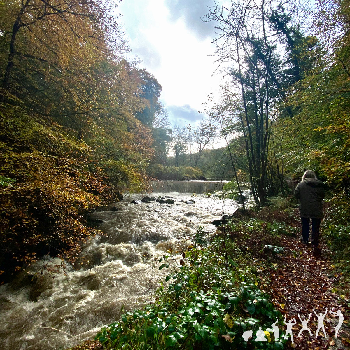human at large river walk in autumn photograph beautiful sky river in spate integral development coaching whole human not a role